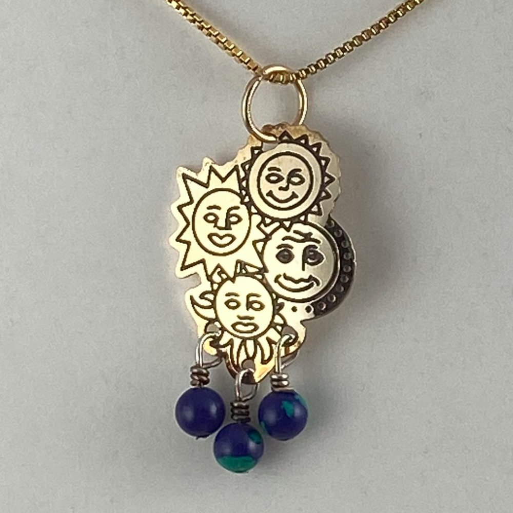 Vintage Fun in the Sun 14 Karat Gold Filled with 16in Gold Filled 925 Necklace - Picture 2 of 8
